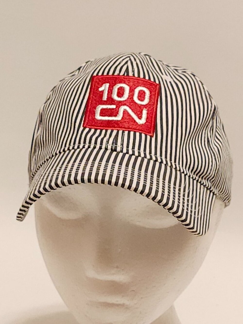Canadian National Railway Striped Embroidered Logo Ball Cap Hat Engineer Hat KID